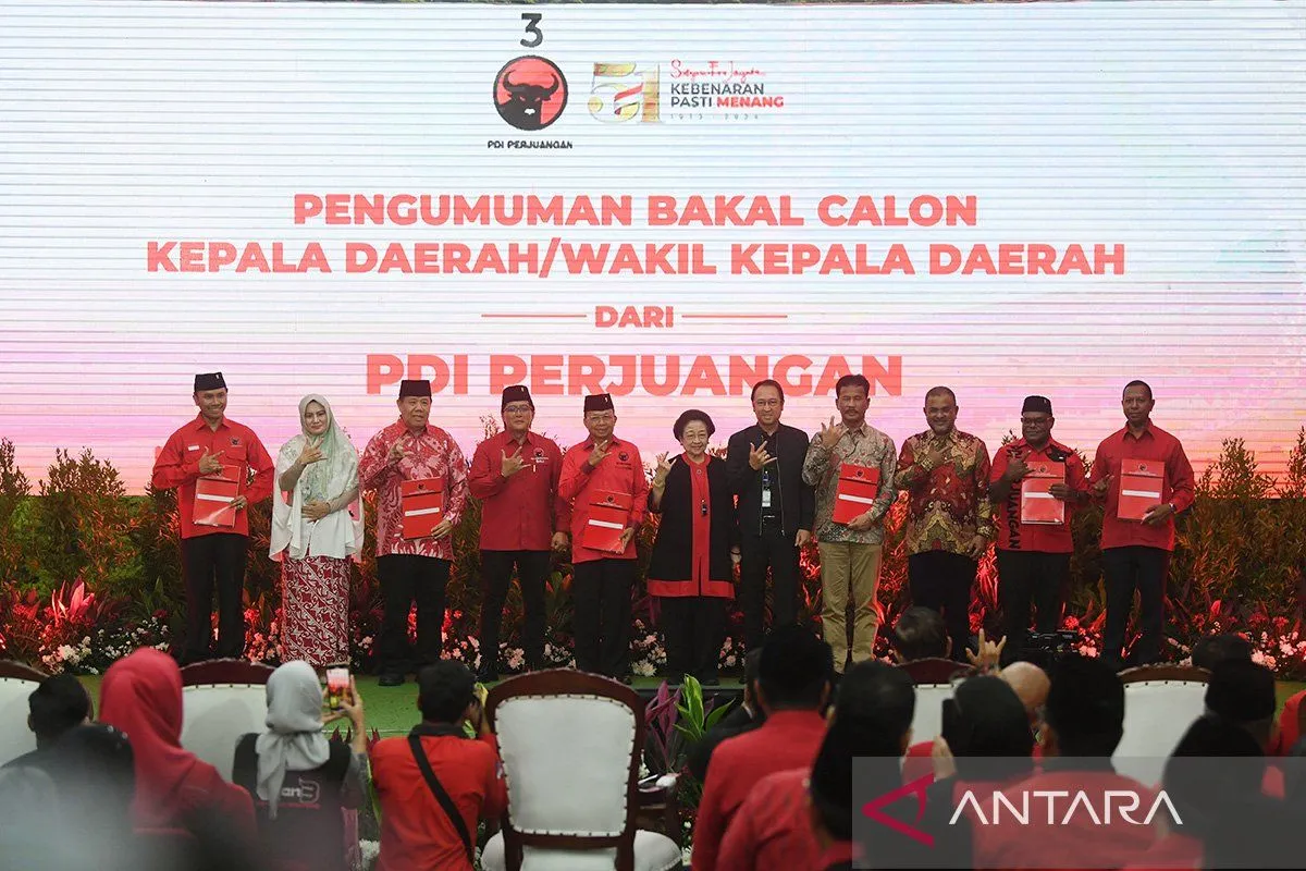 PDIP Umumkan 163 Bakal Calon Bupati/Wali Kota di 78 Daerah