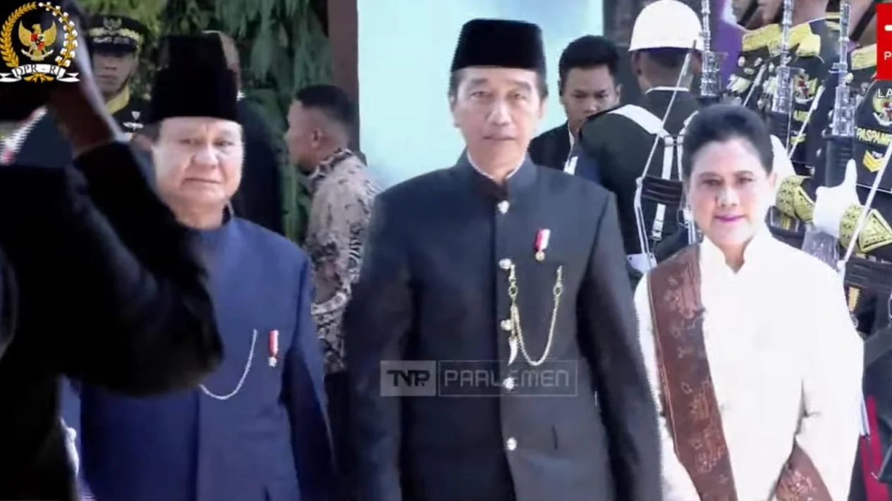 Jokowi Tiba Di Gedung MPR/DPR Hadiri Pelantikan Prabowo-Gibran
