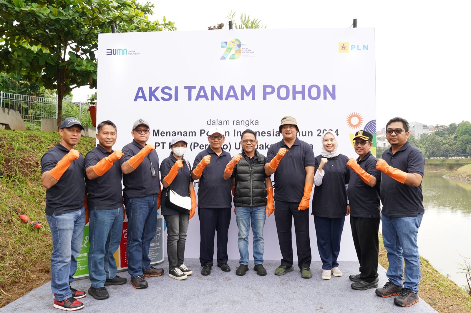 Jaga Kelestarian Alam, PLN Bersama Pemprov DKI Jakarta Beraksi Tanam 100 Pohon Di Waduk Brigif