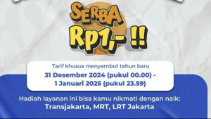 Tarif Khusus Sambut Tahun Baru 2025: Naik Transjakarta, MRT, dan LRT Bayar Rp 1